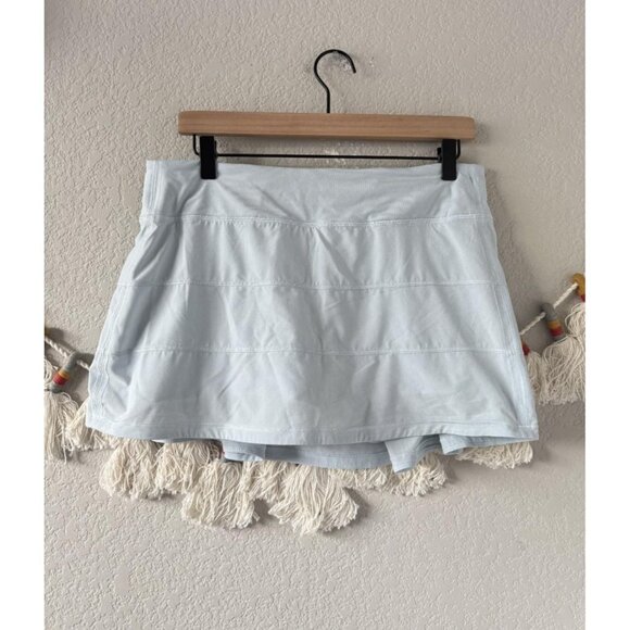 Lululemon Pace Rival Mid Rise Pleated Lined Skort Yoga Run Pilates Light Blue 10 - Picture 1 of 8